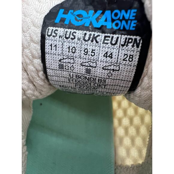 Hoka One One Bondi B3LS Oat Milk 1155351-OKT Men\'s Size 10 main image 16